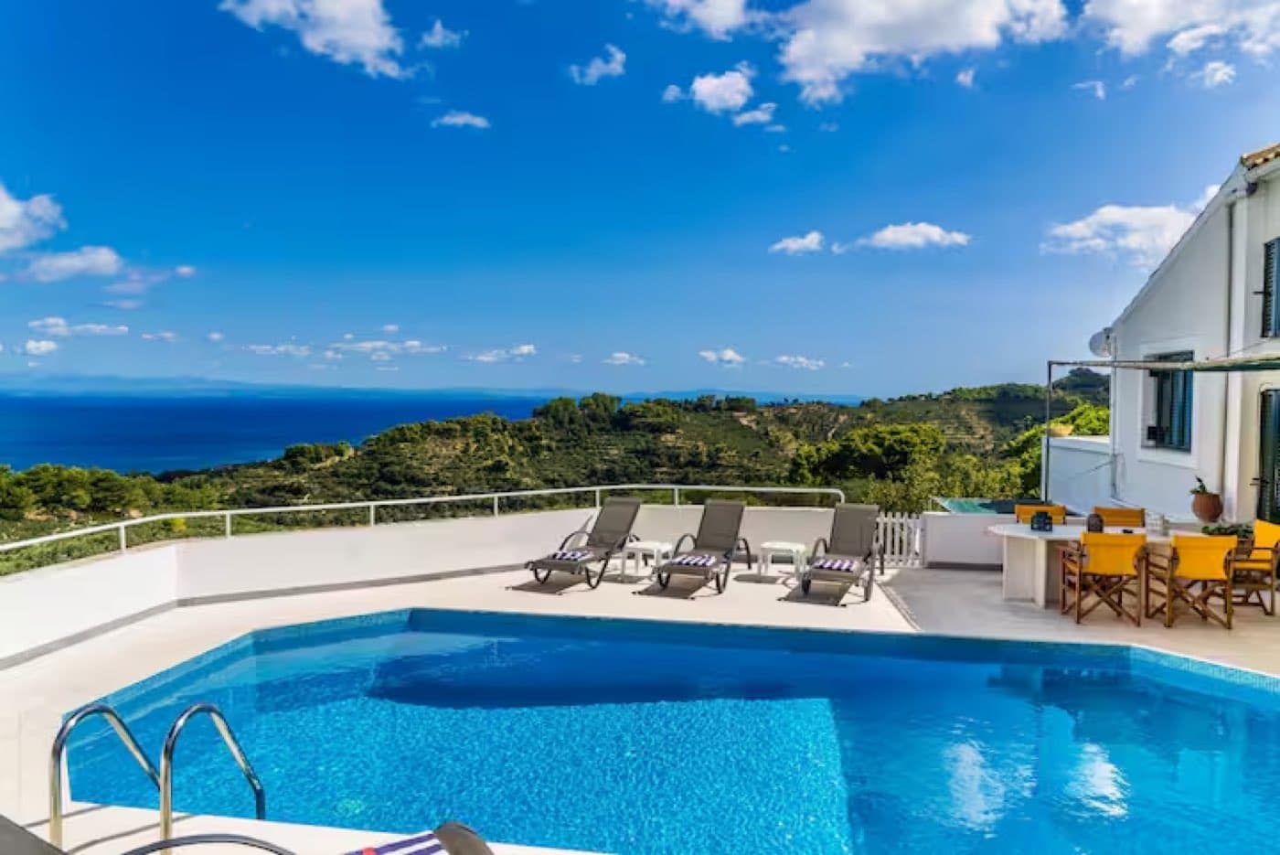 Mum Island women's wellness retreat villa with private pool and panoramic sea views in Vasilikos, Zakynthos